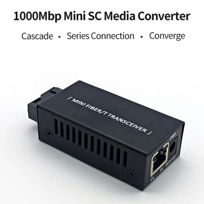1 Paar Gigabit 100/1000M A/B SC Ethernet Glasfaser Medienkonverter RJ45