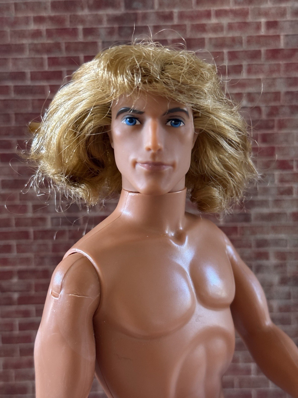 Handsome Blonde Rooted Hair Ken Nude Male Doll for OOAK