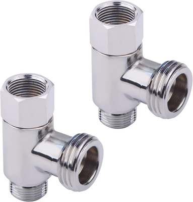 2PACK 3-Way Tee Adapter, 3/8'' x 3/8'' x G1/2 Male, Brass Add-A-Tee Valve with Chr