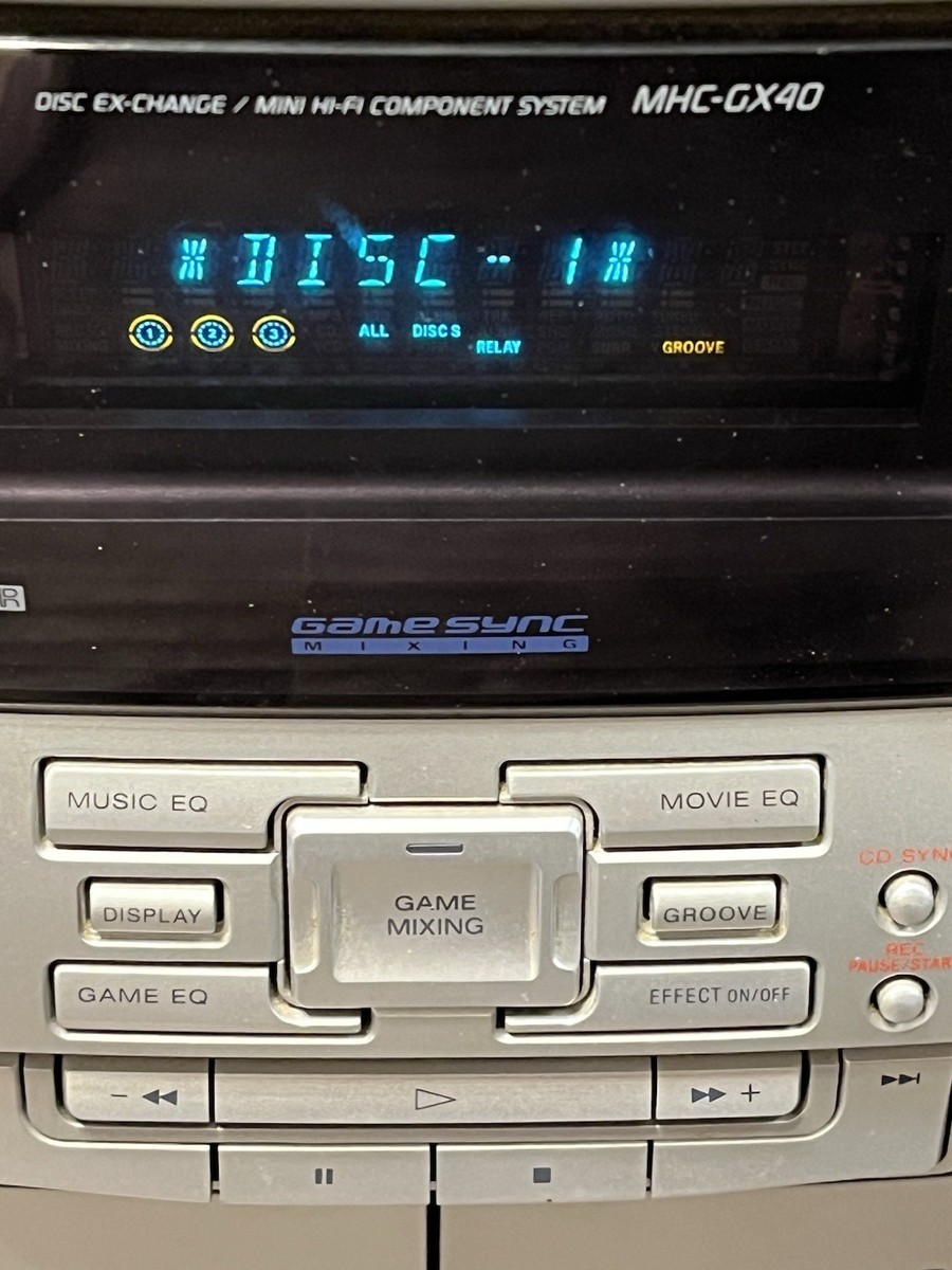 Sony MHC-GX40 Book Shelf Stereo Audio Sound System CD/ Dual
