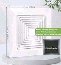 Bathroom Exhaust Fan Cover with Springs, Air Vent Cover (1, 12inches / 30cm)