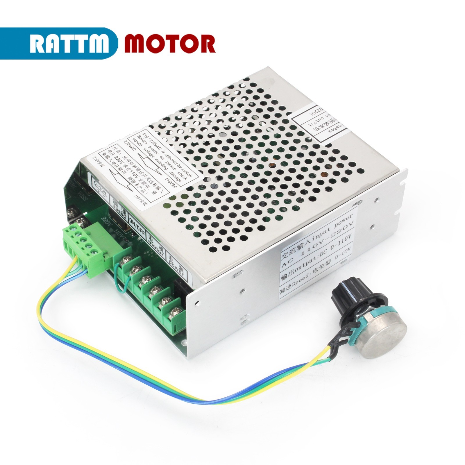 CN SHIP】0.8KW 110V ER11 20000RPM Spindle Motor+Mach3 Fuction Motor Speed Control