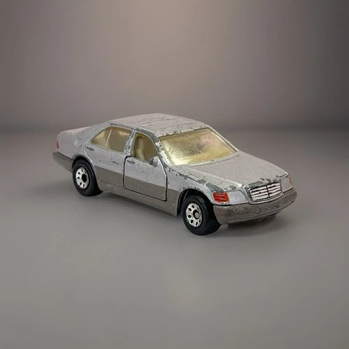 1992 Matchbox Mercedes Benz 600 SEL 1:67 Diecast Silver Car Open Doors Vintage