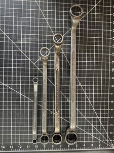 Lot of 4 Vintage Offset Double Box End Wrenches – Forged Steel USA