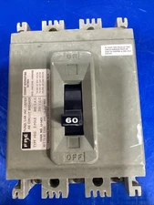 💥FEDERAL PACIFIC FPE 60 AMP AB CIRCUIT BREAKER 3 POLE 480 VAC