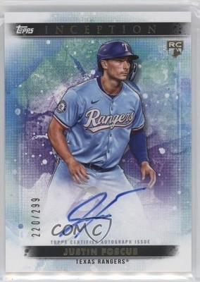 2024 Inception Base Rookie and Emerging Stars 220/299 Justin Foscue Auto RC 3hd