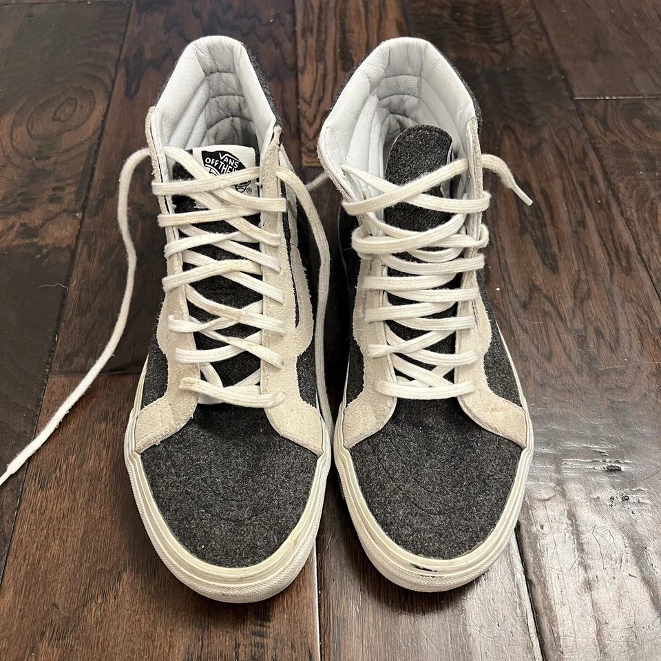 Mens Vans Suede & Wool Skateboard High Tops - Image 2 of 4