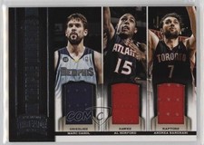 2012 Threads Triple Threats Materials Marc Gasol Al Horford Andrea Bargnani 05fy