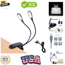 Music Stand Light, 1/2/4/10 Pack Clip on LED Book Lights, USB and AAA Battery...