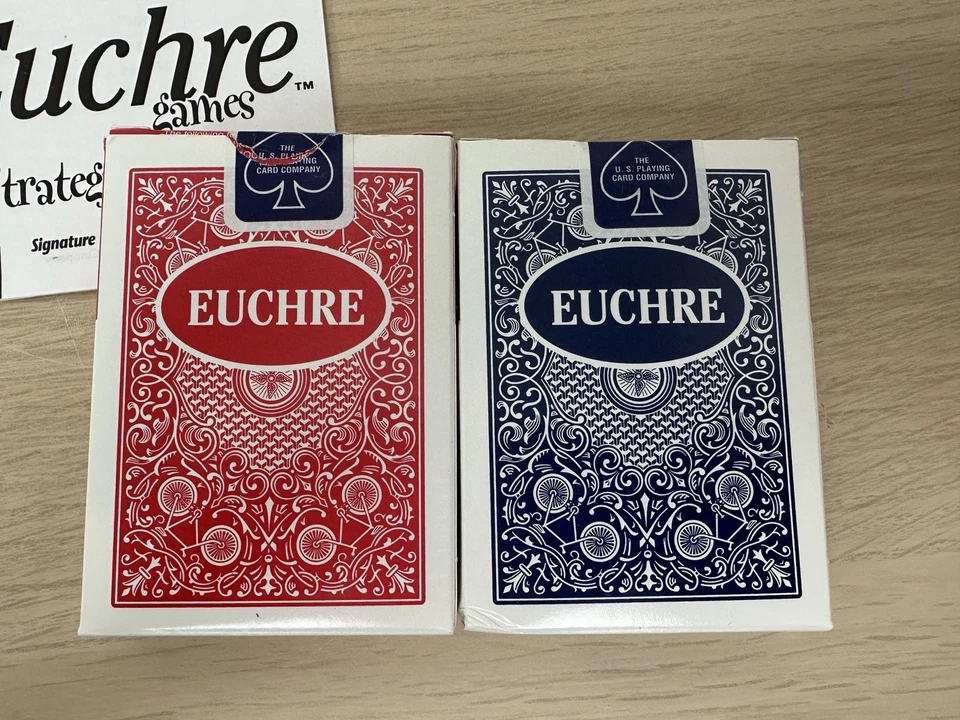 Vintage 2000 Bicycle Euchre Card Game Double Deck Set w/ Rules - NEW Open Box - Image 2 of 4