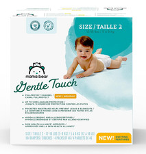 Mama Bear 184 Pack Gentle Touch White Unisex Size 2 Disposable Baby Diapers