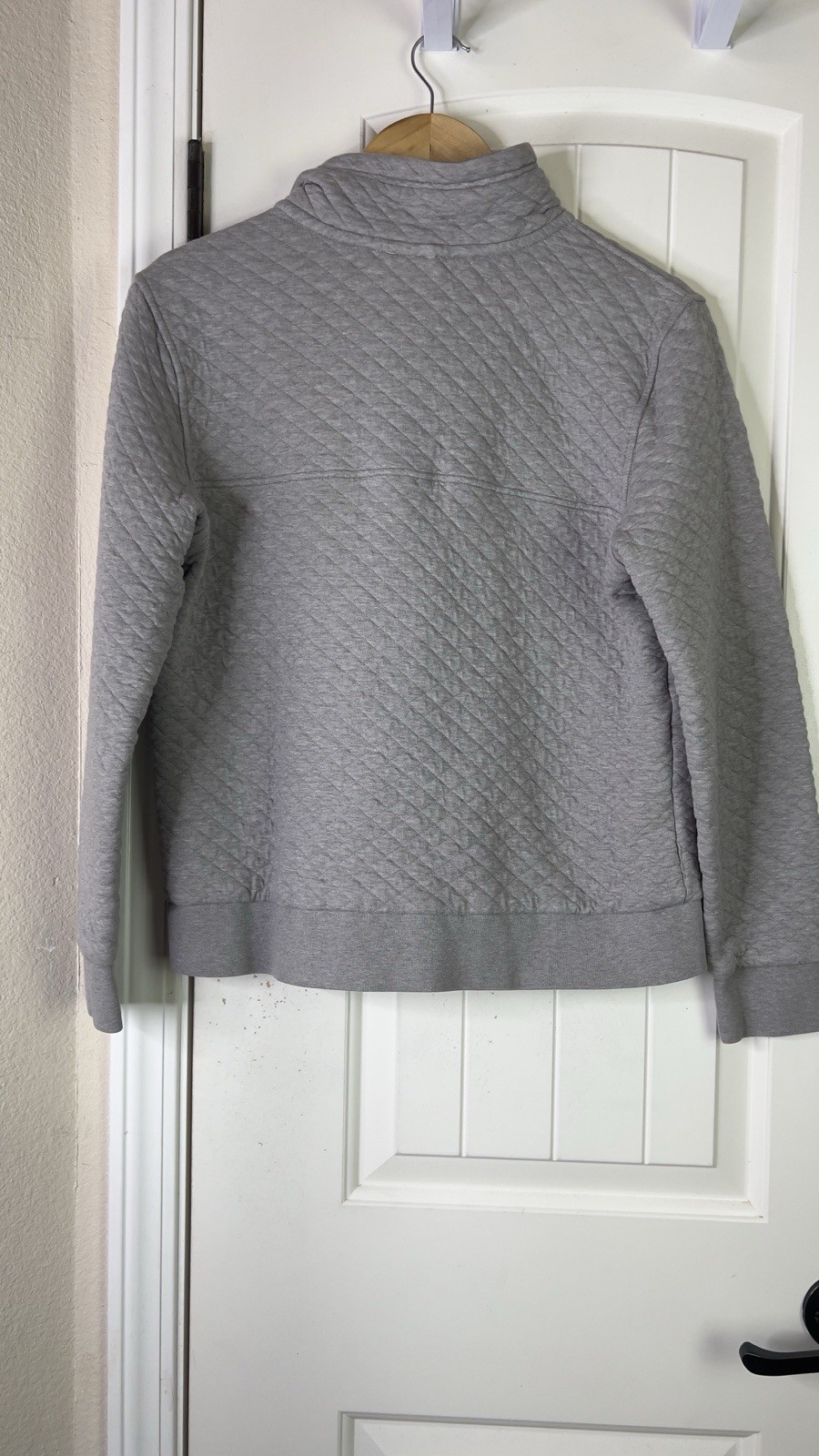 Patagonia Women's Organic Cotton Quilt Snap-T Pullover Gray/Blue M Gorpcore Hike thumbnail 4