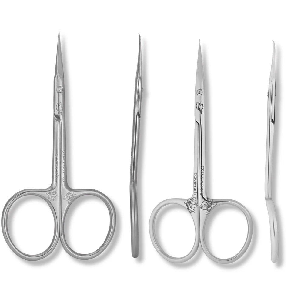Staleks Pro Exclusive 21 Cuticle Scissors Hook-Shaped Precision Blades 94-102mm
