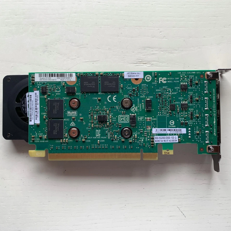 Scheda grafica Nvidia Quadro k1200 4GB GDDR5 PCIe | 4 porte mini DP | staffa sff - Immagine 2 di 4