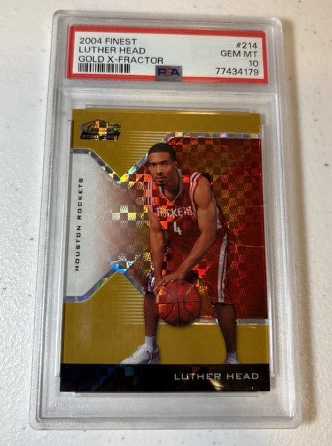 Luther Head 2004-05 Topps Finest Gold X-Fractor /7 PSA 10