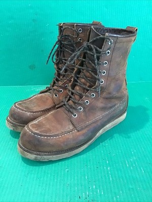 Red Wing 8830 Boots Mens 10D Copper Brown Leather Heritage Moc Toe USA (READ)