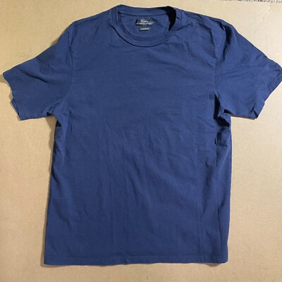 Zara Basic Navy Blue 100% Cotton Short Sleeve T-Shirt Size X-Large