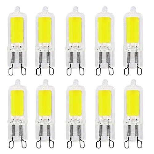 10X Mini G9 COB LED Bulb 3W 5W Glass Crystal Light Replace 25W 45W Halogen Lamp