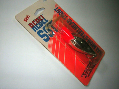 VINTAGE Rebel SST SUPER STRONG Metallic Silver w/Orange Lip Rattling Crankbait