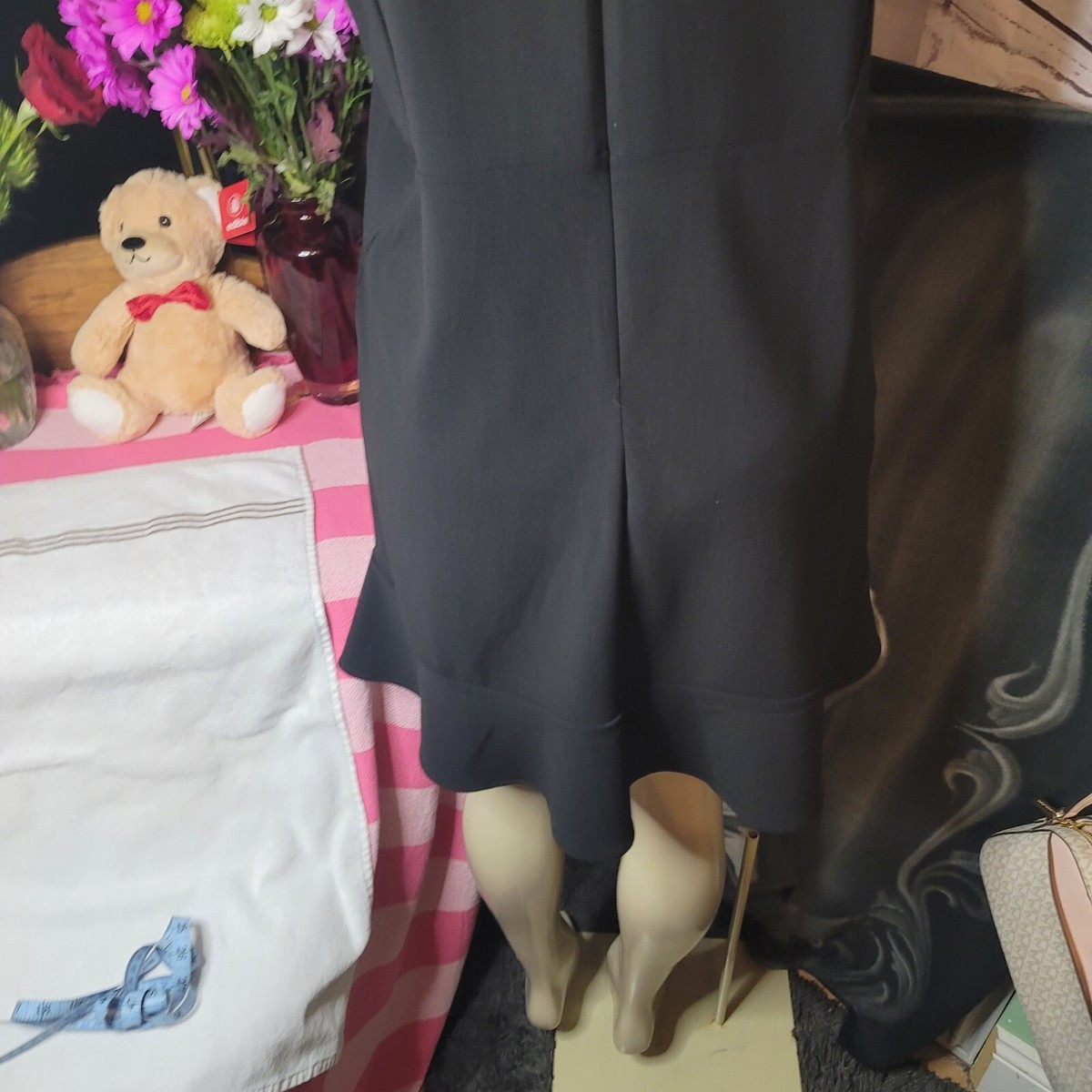 Express Black Ruffle Dress size L | eBay