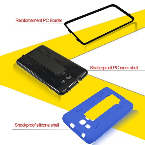 Hybrid Tough Hard Stand Case for Samsung Galaxy Tab 3 E Lite 7.0 Case T110 T113 - Picture 18 of 42
