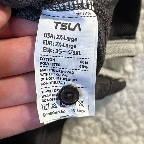 TSLA Mens Short Sleeve Polo Black 2XL - Picture 4 of 9