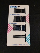 1989 GOODY VINTAGE BOBBY PINS. MADE IN U.S.A. INCOMPLETE PACK OF 60