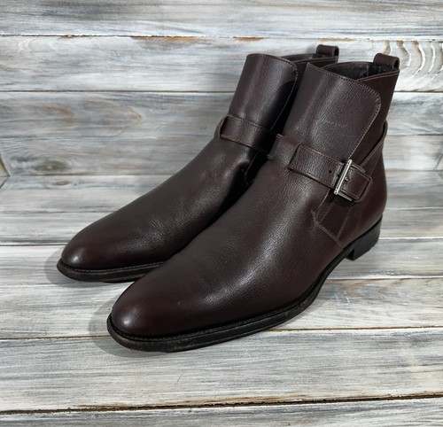 Botas de cuero con hebilla Ermenegildo Zegna para hombre hechas en Italia - Imagen 17 de 24