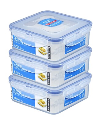 LocknLock: 3x Dose quadratisch 870 ml (HPL823O3)