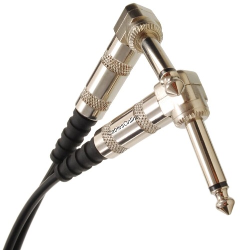 1/4" TS Mono Plug to Dual 1/4" TS Mono Plugs Right-Angle Audio Splitter Cable - 第 3/3 張圖片