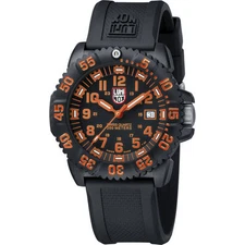  Luminox Authentic 3059 EVO Navy Seal Dive Colormark Blk/Org  Dial Night Vision!