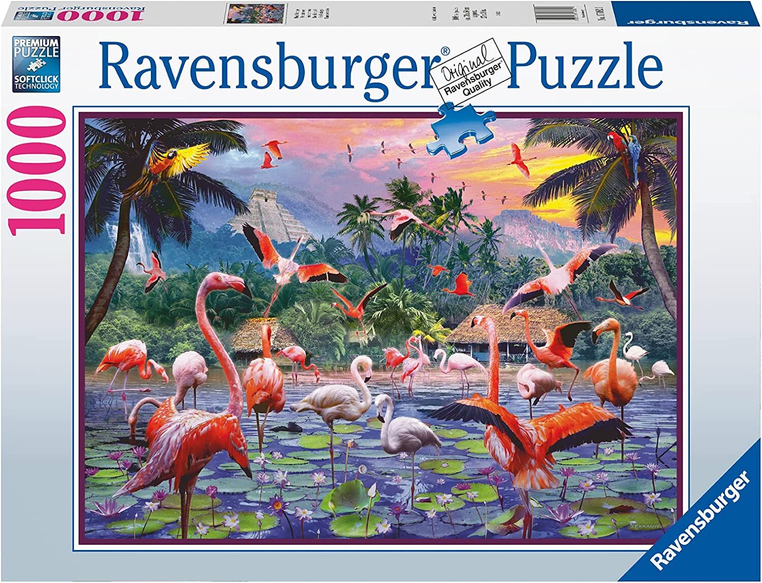 ПАЗЛ RAVENSBURGER 17082 Розовые фламинго, 1000 деталей
