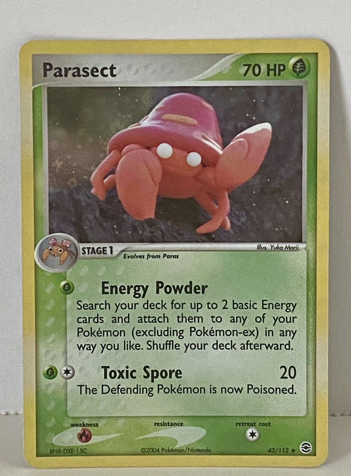 Parasect 43/112 EX FireRed & LeafGreen Pokemon Reverse Holo NM