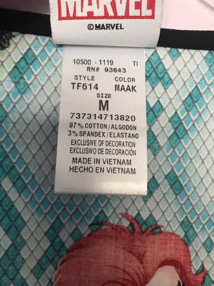 Marvel Black Widow Scrub Top Uniform Double Pockets Medium M Nwt - Image 4 of 4