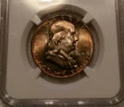 1957 Franklin Half Dollar NGC MS 65  TONED !