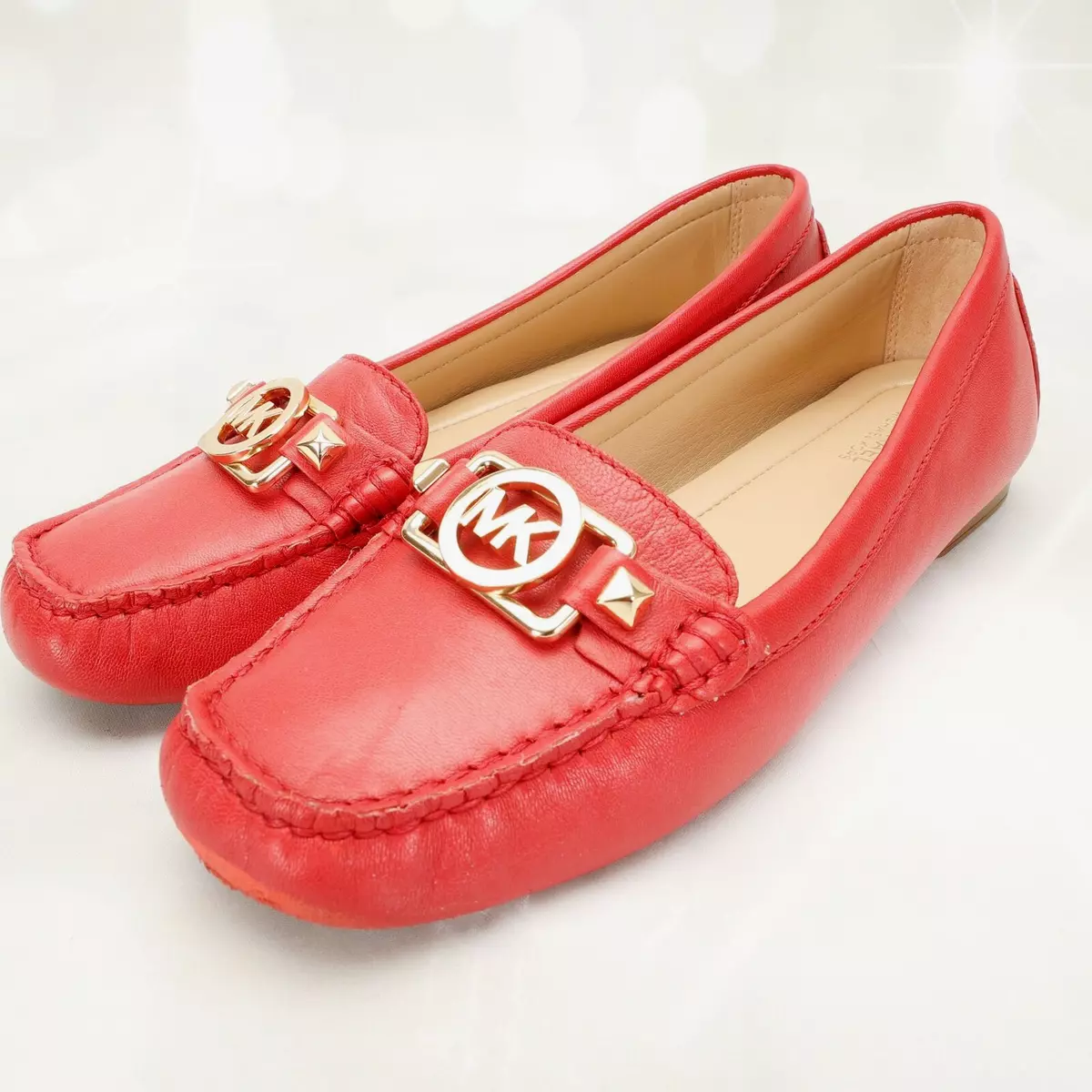 Michael Kors Women s Flat Loafers Shoes Size 6.5M Red Slip On
