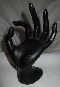  Hand Shaped Ring Holder, Jewelry Display, Black, Darice,  7 inch