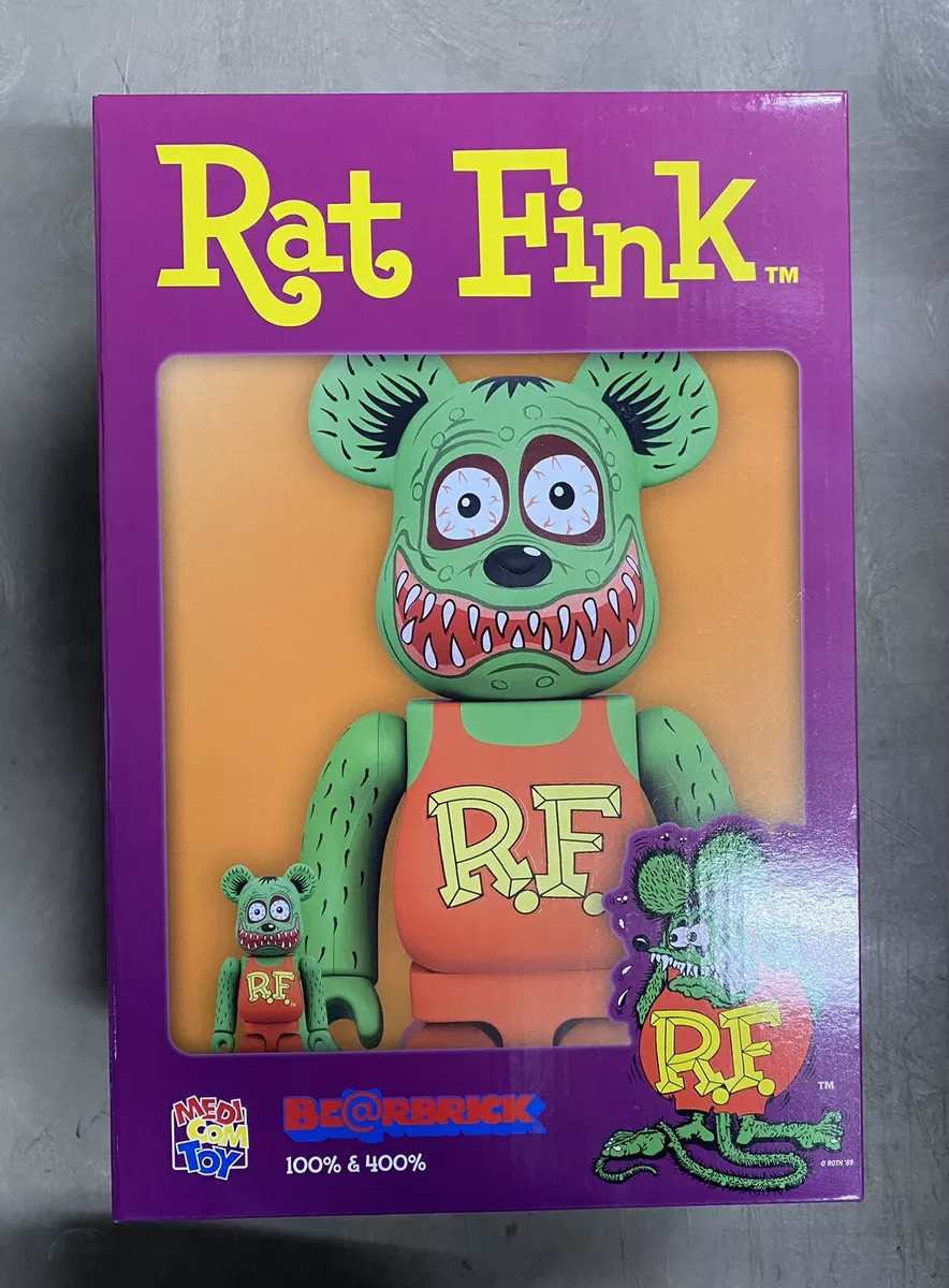 Medicom Toy Bearbrick Be@rbrick RAT FINK Figure 400% & 100% Sealed