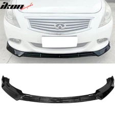 Fits 10-13 Infiniti G37 Sedan IKON Style 3PC Front Bumper Spoiler PP Gloss Black