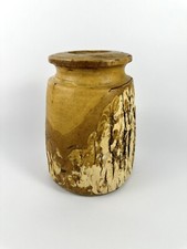 Hand Turned Wooden Vase Natural Light Wood Rustic Live Edge Bark Surface 6