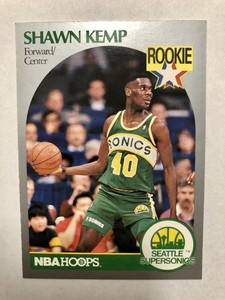1990-91 NBA Hoops Shawn Kemp Rookie Card 279 Seattle 