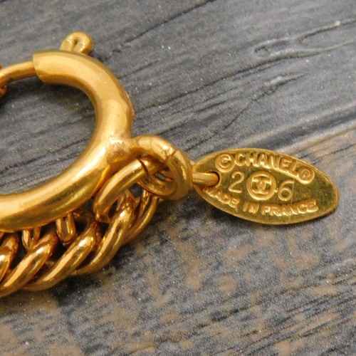 Collar Vintage Enchapado en Oro CC Logotipos Medalla Dije #525c Rise-on - Imagen 6 de 6