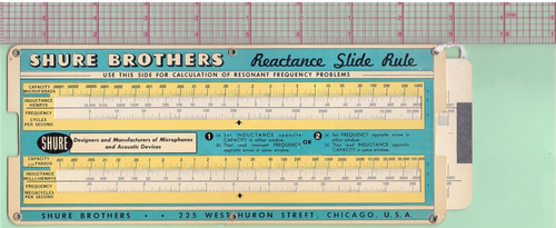 Shure Brothers Reactance Slide Rule, con custodia, istruzioni, cartoncino (S1300) - Foto 1 di 5