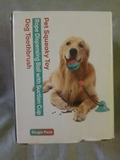 Dog Bite Toy with Suction Cup Pet Molar Chew Toys Durable Tugging Pull Rope Ball