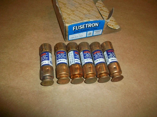 6PC Fusetron FRN-R-8/10 Time Delay Dual Element Fuse 