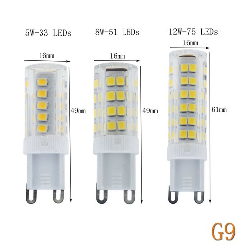 Mini G9 LED Maïs Ampoules 5W 8W 12W Céramique Capsule Clair 2835 SMD Lampe 220V - Picture 14 of 14