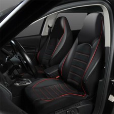 PU Leather Car 2 Front Seat Cover Protector High Back Bucket Styling Cushion