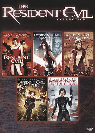 Resident Evil, Apocalypse, Extinction, Retribution,The Final Chapter DVD 6  Movie 43396474826