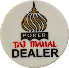 TAJ MAHAL CASINO DEALER BUTTON