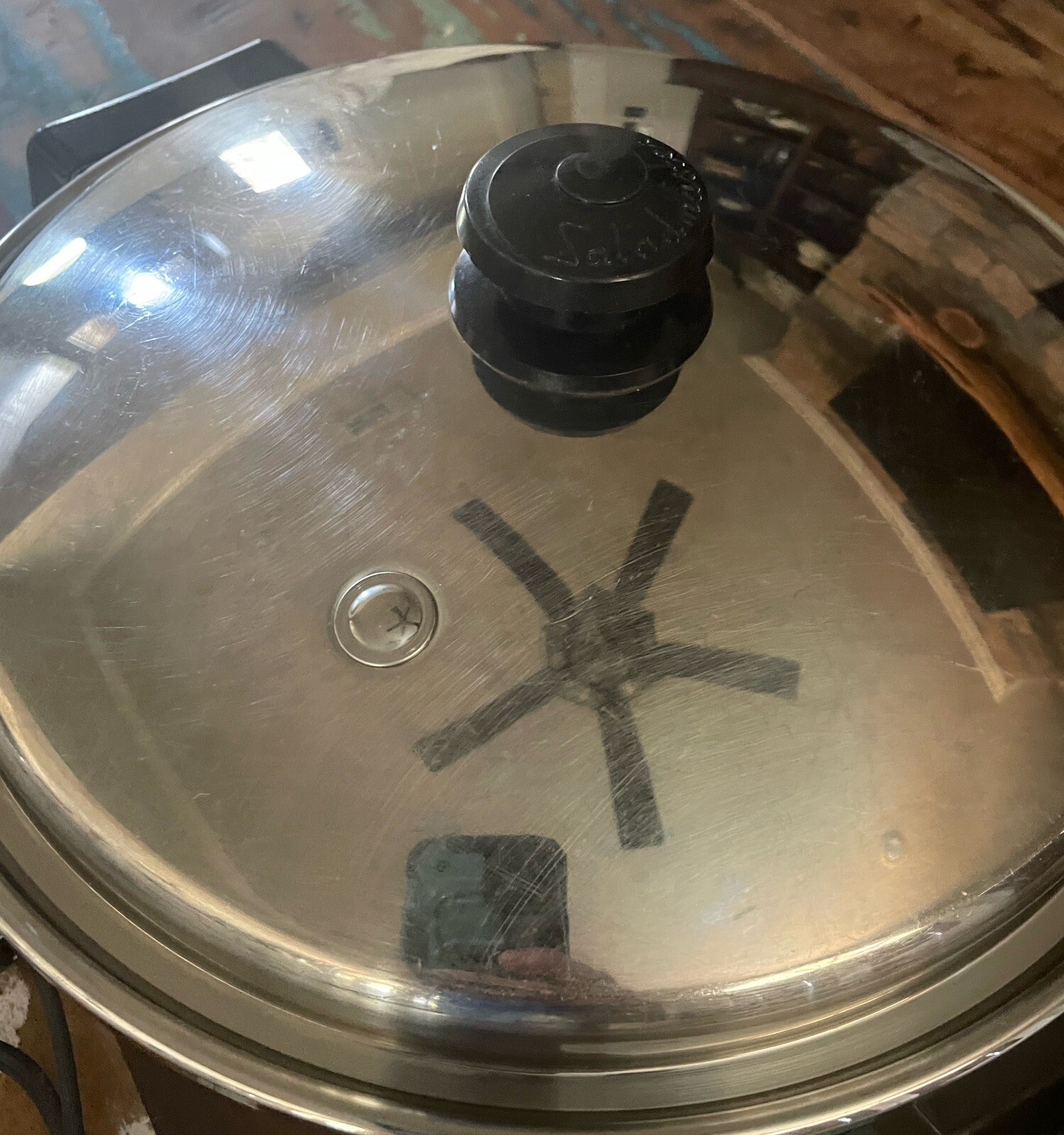 Saladmaster 7256 STAINLESS STEEL Oil Core ELECTRIC SKILLET Vapo Lid